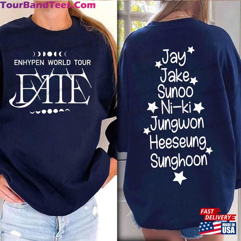 Sides Enhypen Fate World Tour Shirt Sweatshirt Kpop Dark Blood Classic Unisex 29Uf118751 – Utopia Fashion