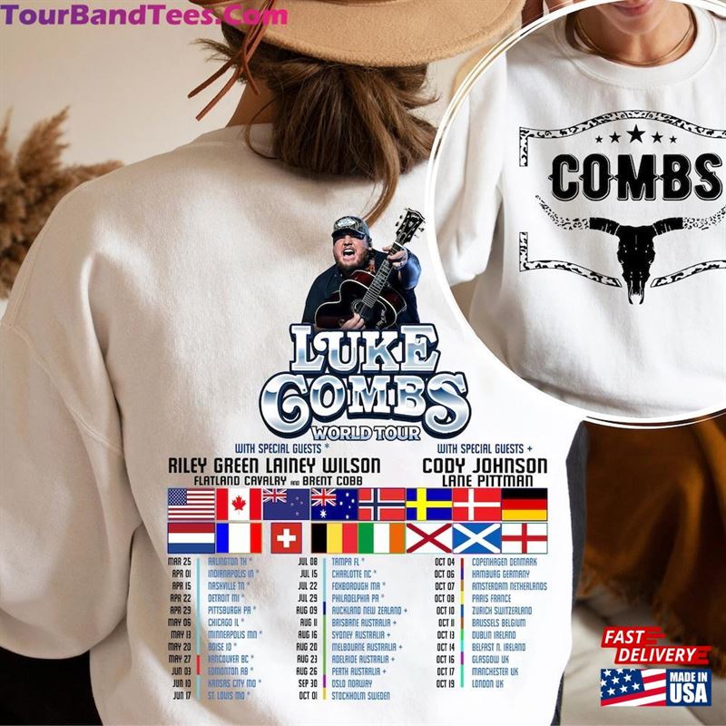 Sides Luke Combs World Tour T-Shirt Country Music Concert Sweatshirt The Bootleggers Fan Unisex 29Uf122913 – Utopia Fashion