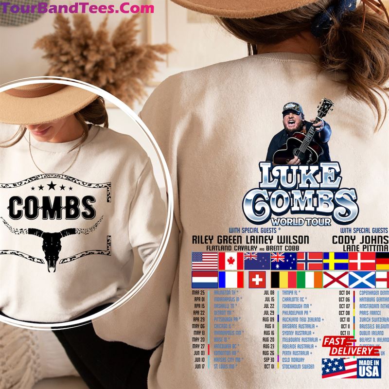 Sides Luke Combs World Tour T-Shirt Country Music Concert Sweatshirt The Bootleggers Fan Unisex 29Uf122913 – Utopia Fashion