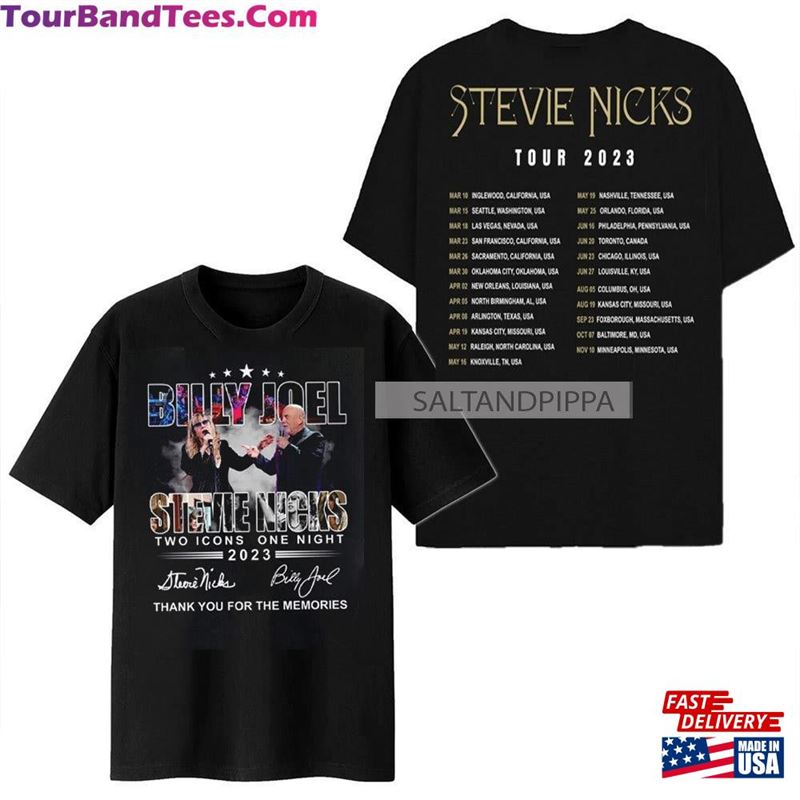 Billy Joel Stevie Nick Two Icons One Night Shirt T-Shirt Signatures Sweatshirt Unisex 29Uf122270 – Utopia Fashion