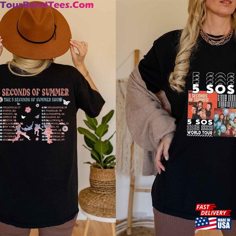 Seconds Of Summer Sided Shirt The Show Tour 5Sos Band T-Shirt Sweatshirt 29Uf122192 – Utopia Fashion