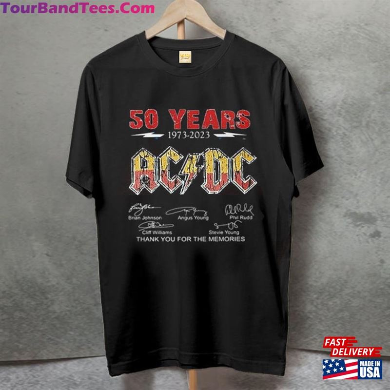 Acdc Band 50Th Anniversary Signature T Shirt Classic Unisex 29Uf131520 – Utopia Fashion