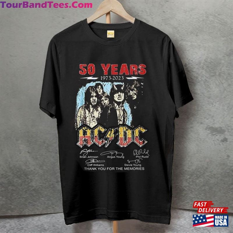 Acdc Band 50Th Anniversary Signature T Shirt Sweatshirt T-Shirt 29Uf131549 – Utopia Fashion