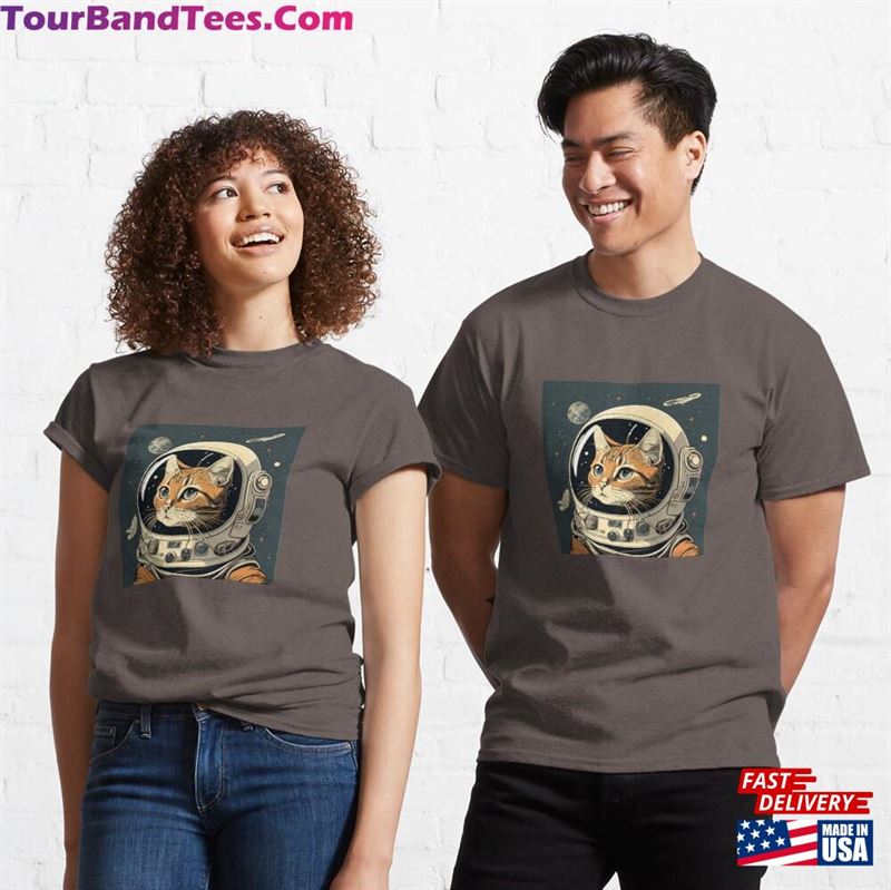 Adventurous Retro Catstronout Classic T-Shirt Unisex 29Uf118445 – Utopia Fashion