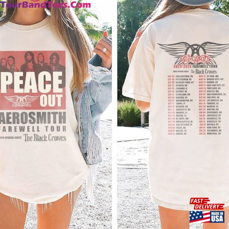 Aerosmith Peace Out Farewell Tour The Black Crowes Shirt Heavy Metal Hoodie Unisex 29Uf122986 – Utopia Fashion