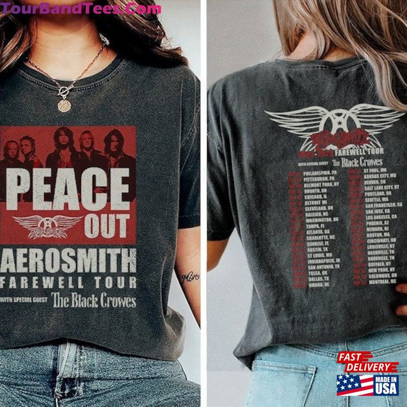 Aerosmith Peace Out Farewell Tour The Black Crowes Shirt Heavy Metal Hoodie Unisex 29Uf122986 – Utopia Fashion