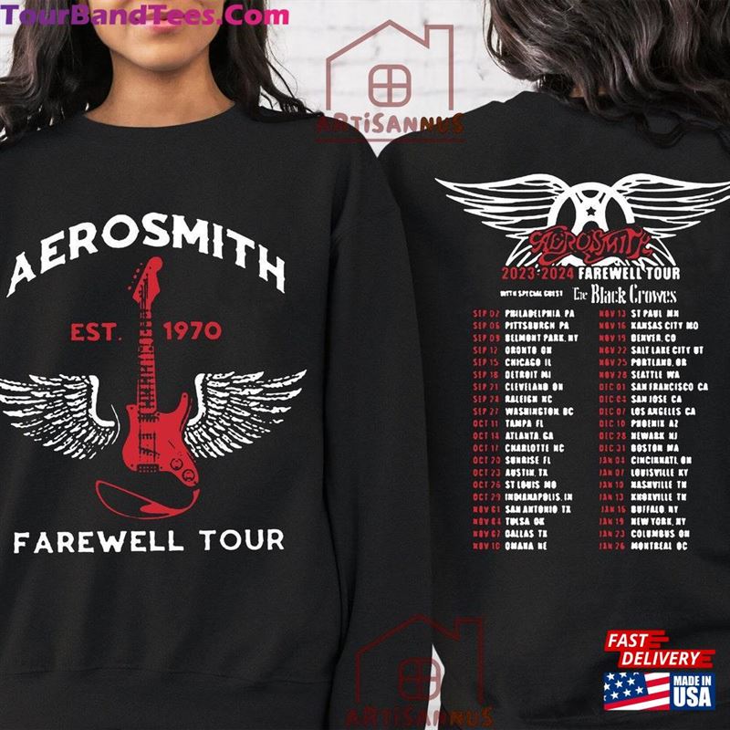 Aerosmith Band Farewell Tour Shirt Rock Concert Classic T-Shirt 29Uf122728 – Utopia Fashion