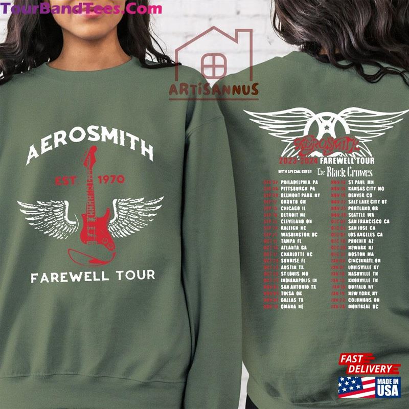 Aerosmith Band Farewell Tour Shirt Rock Concert Classic T-Shirt 29Uf122728 – Utopia Fashion