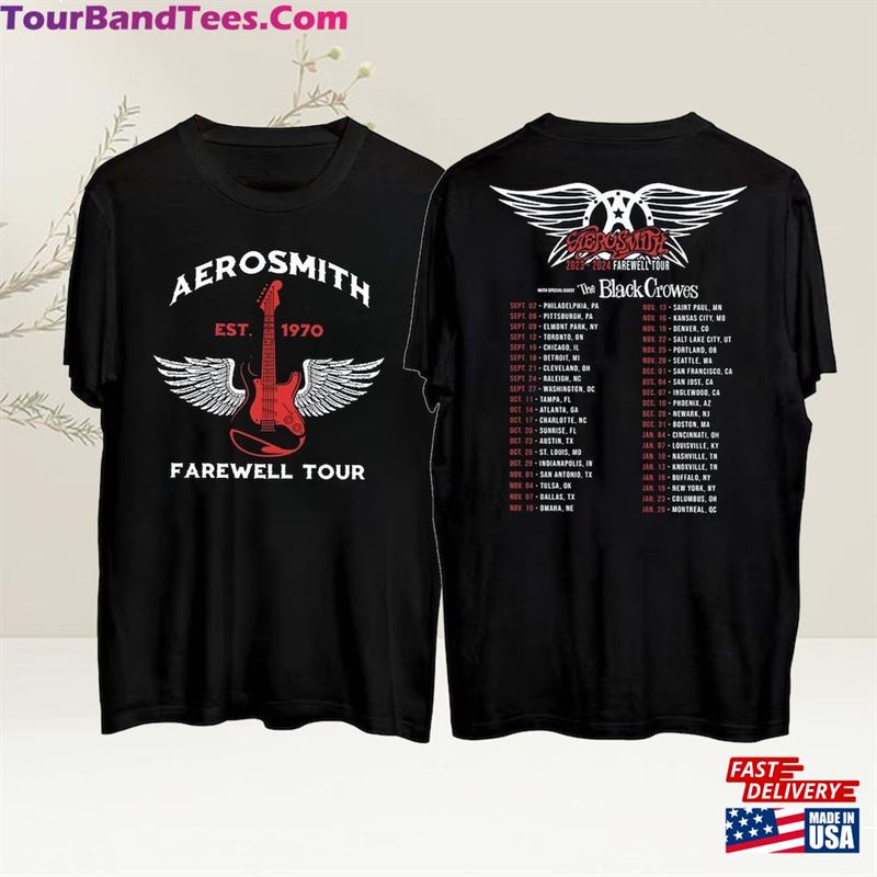 Aerosmith Band Farewell Tour Shirt Rock Music T-Shirt Unisex 29Uf123440 – Utopia Fashion