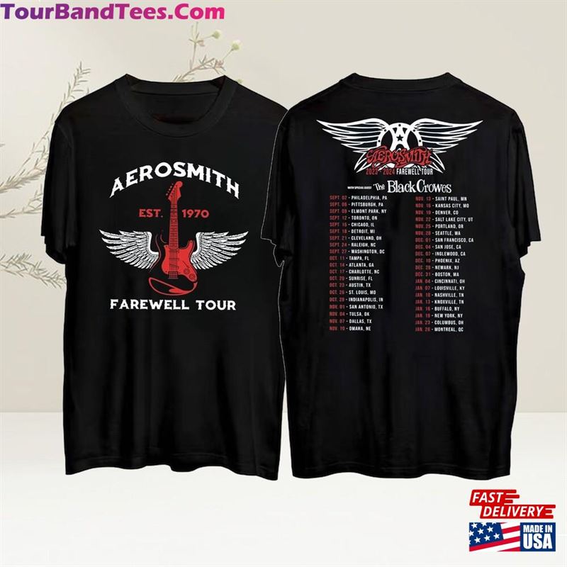 Aerosmith Band Farewell Tour Shirt Rock Music T-Shirt Unisex 29Uf123440 – Utopia Fashion