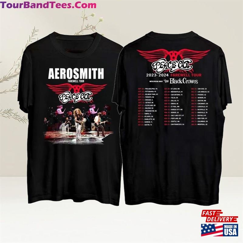 Aerosmith Peace Out Farewell Tour With The Black Crowes Shirt T-Shirt Unisex 29Uf123433 – Utopia Fashion