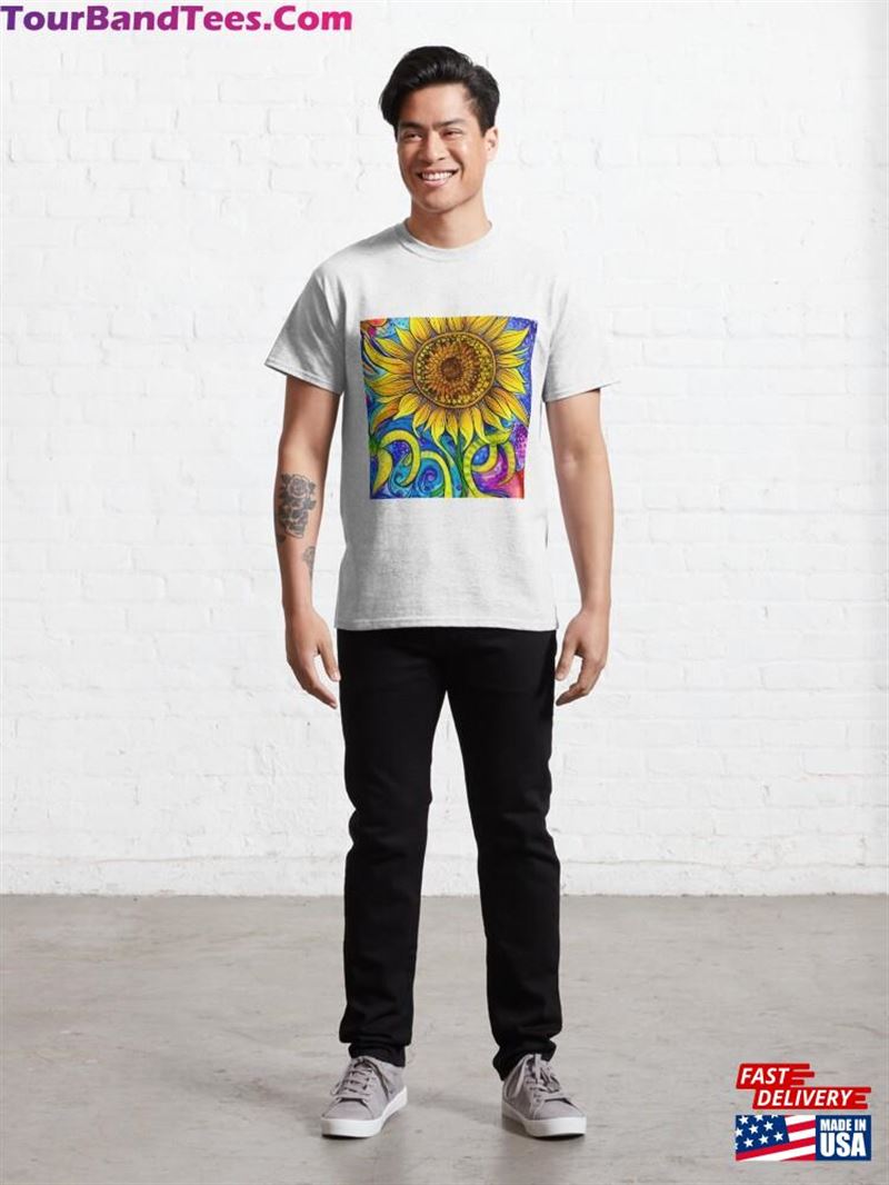 Ai Generated Pop Art Sunflower Classic T-Shirt Unisex 29Uf122658 – Utopia Fashion