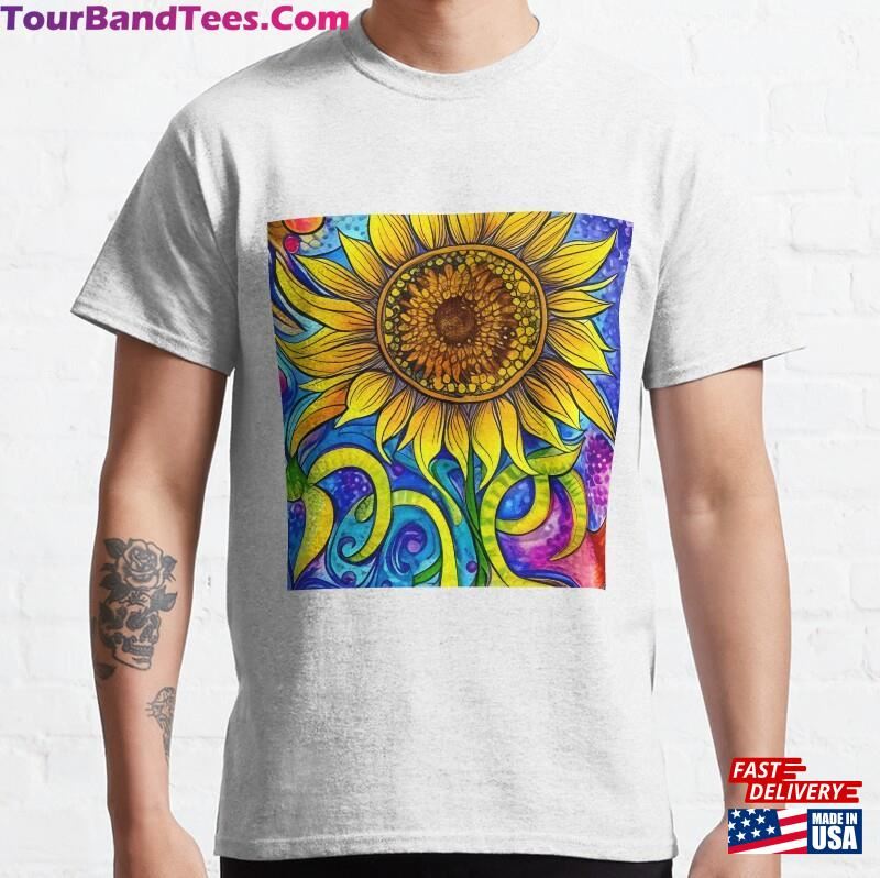 Ai Generated Pop Art Sunflower Classic T-Shirt Unisex 29Uf122658 – Utopia Fashion