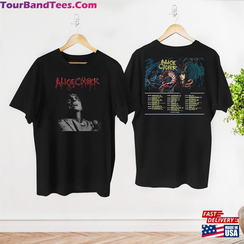 Alice Cooper Tour Dates T-Shirt Rock Music Vintage Shirt Unisex 29Uf131633 – Utopia Fashion