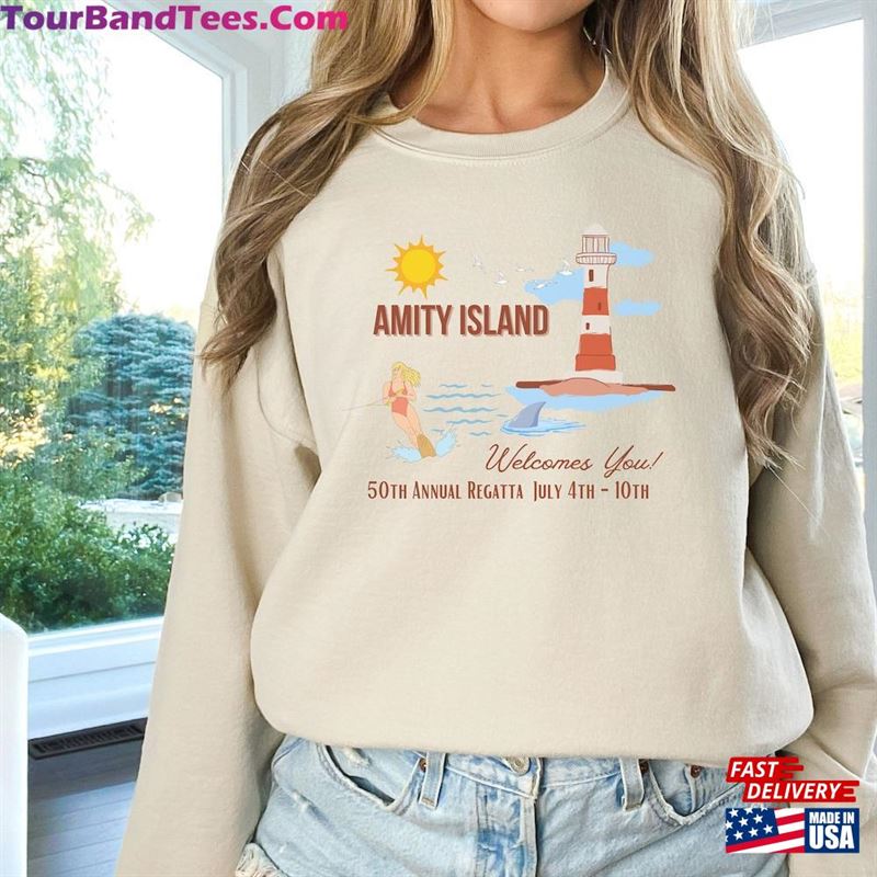 Amity Island Welcomes You Shirt Jaws Sweatshirt Vintage Graphic Classic 29Uf123473 – Utopia Fashion