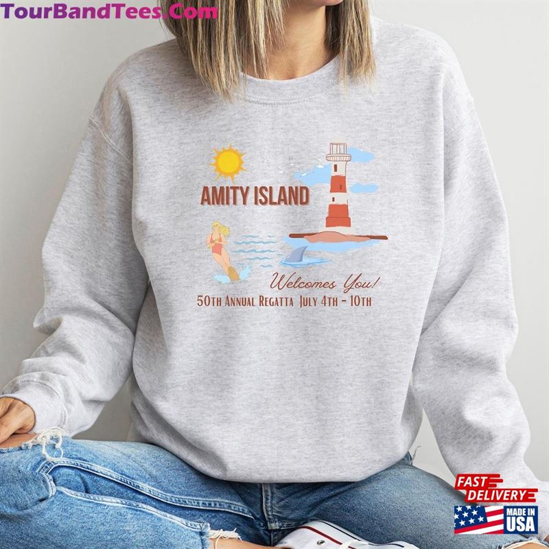 Amity Island Welcomes You Shirt Jaws Sweatshirt Vintage Graphic Classic 29Uf123473 – Utopia Fashion