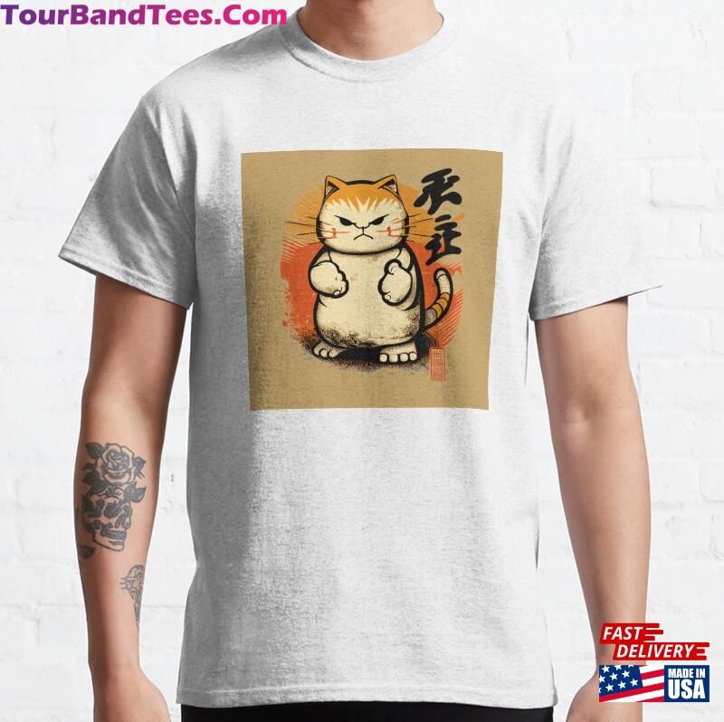 Angry Cat Japanese Style Classic T-Shirt 29Uf124125 – Utopia Fashion