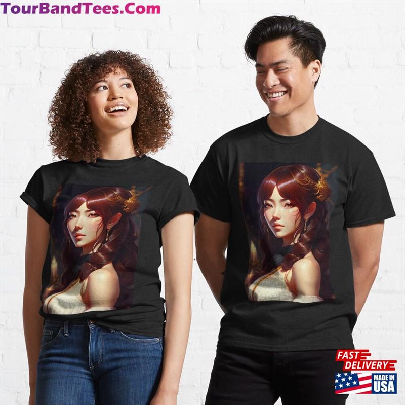 Anime Girl Fan Art Manga Fanart Transform Your Favorite Into A Beautiful Cartoon Style Portrait Classic T-Shirt 29Uf118409 – Utopia Fashion