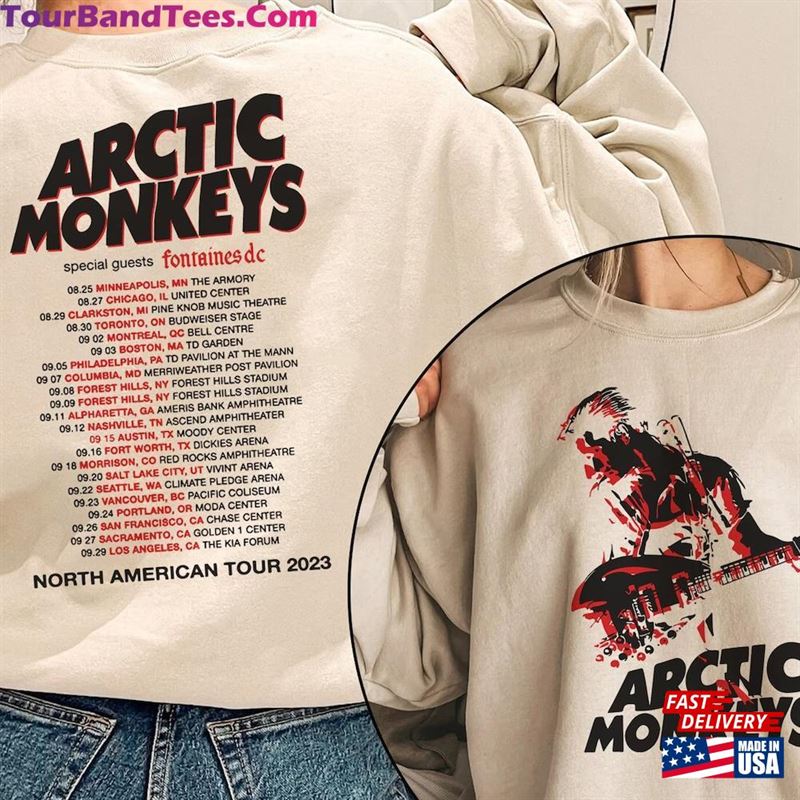 Arctic Monkey North America Tour Dates Shirt Music Lyrics Artic T-Shirt Hoodie 29Uf122899 – Utopia Fashion