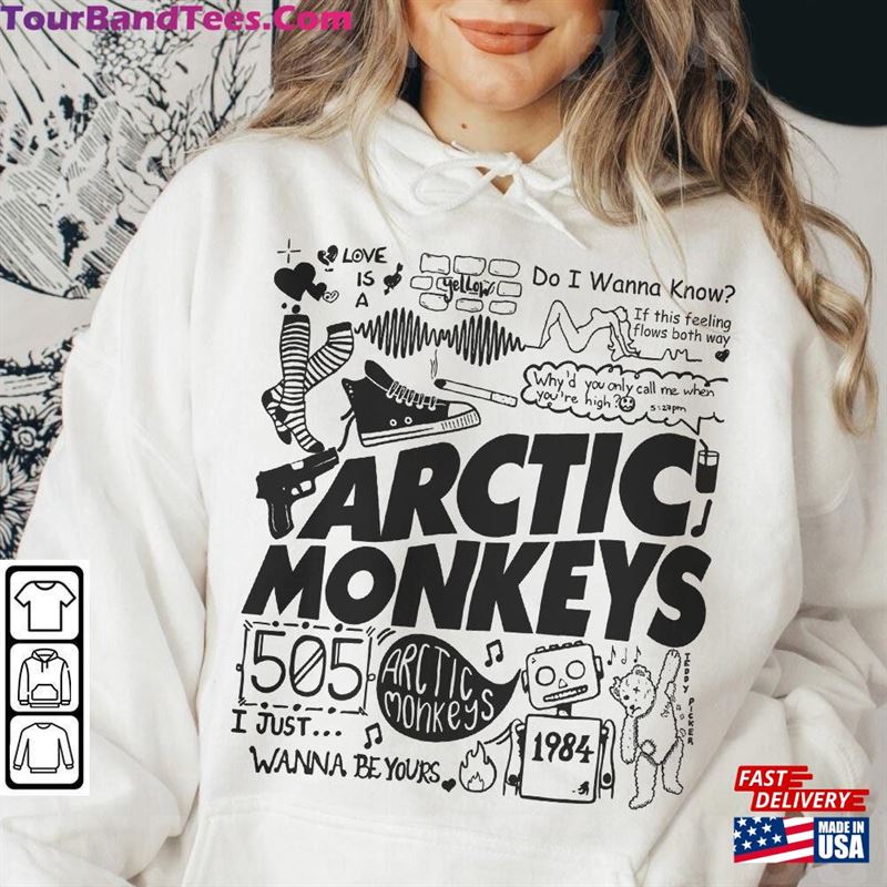 Arctic Monkey Doodle Art Shirt Vintage Merch Album Lyrics Sweatshirt Hoodie T-Shirt Unisex 29Uf122775 – Utopia Fashion