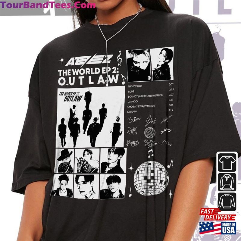 Ateez Kpop Shirt Outlaw Tee V1 World Tour Fellowship Break The Wall Hoodie Sweatshirt T-Shirt 29Uf123985 – Utopia Fashion