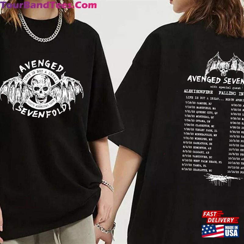 Avenged Sevenfold Life Is But A Dream North American Tour Shirt Band Fan T-Shirt Sweatshirt 29Uf118616 – Utopia Fashion