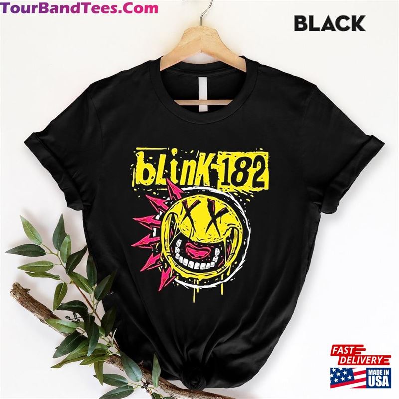 B182 Punk Smiley Unisex T-Shirt Gift For Bljnk Music Band Sweatshirt Reunite World Tour Classic 29Uf124148 – Utopia Fashion