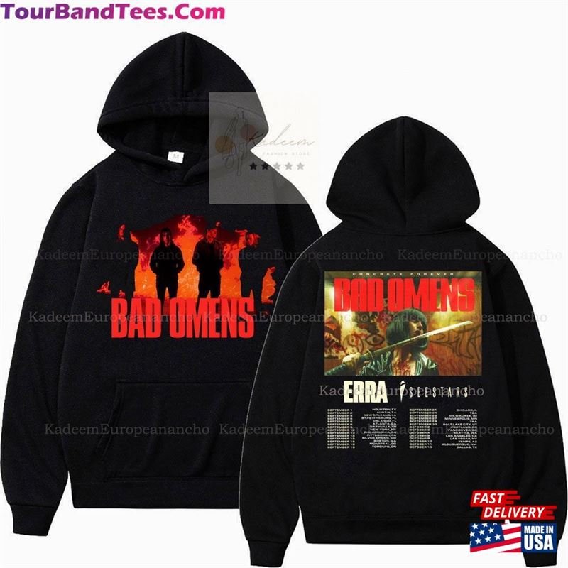 Bad Omens North American Tour Erra T-Shirt Omen Concert Shirt 2Sided Hoodie Classic Sweatshirt 29Uf122554 – Utopia Fashion