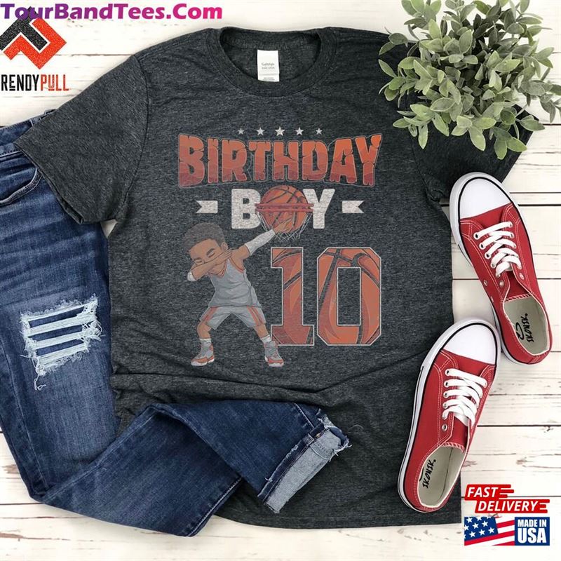 Basketball Birthday Boy Years Old 10Th Little Baller Sport Theme Bday Party Decoration Favors T-Shirt Unisex 29Uf141427 – Utopia Fashion