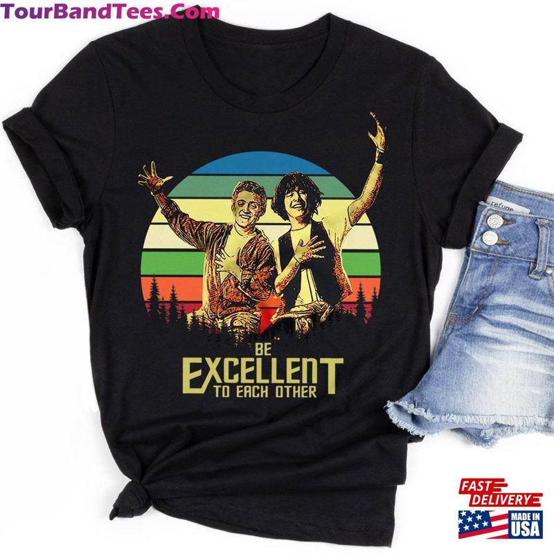 Be Excellent To Each Other Shirts Funny Movie Characters Shirt 80S Retro T-Shirt Classic 29Uf118856 – Utopia Fashion