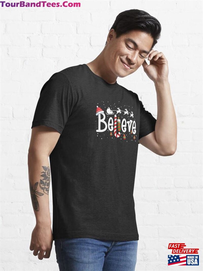 Believe Xmas Christmas Costume Essential T-Shirt Classic Unisex 29Uf122996 – Utopia Fashion