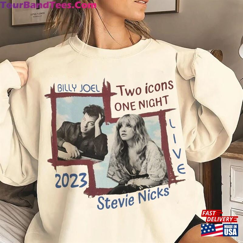 Billy Joel Stevie Nick Two Icons One Night Shirt Sweatshirt Hoodie T-Shirt 29Uf122081 – Utopia Fashion