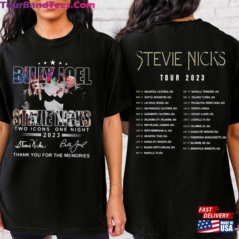 Billy Joel T-Shirt Stevie Nick Two Icons One Night Shirt Music World Tour Classic Unisex 29Uf131783 – Utopia Fashion