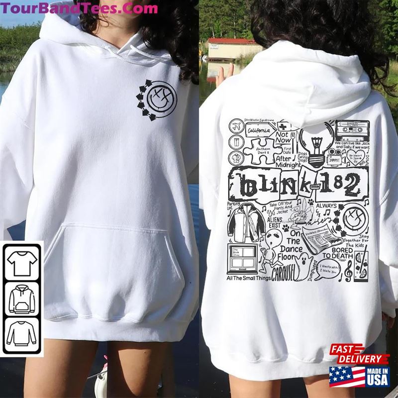 Blink Doodle Art Shirt Side Vintage Merch Album Lyric Sweatshirt Hoodie T-Shirt Classic 29Uf118870 – Utopia Fashion