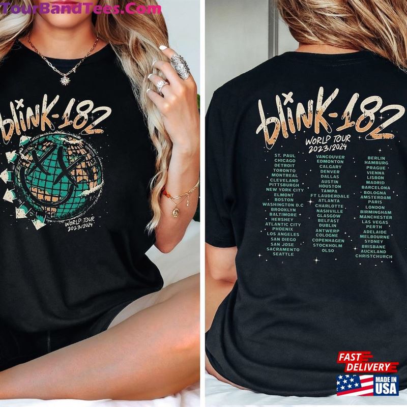 Blink Shirt Rock N Roll World Tour Classic Unisex 29Uf118600 – Utopia Fashion