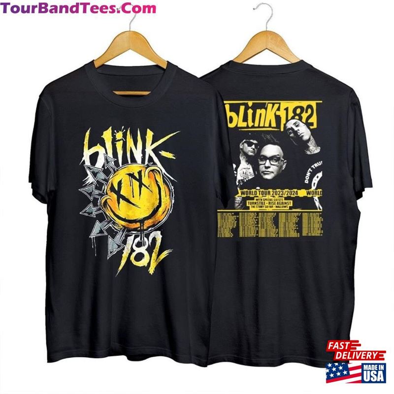 Blink World Tour Shirt Fan Hoodie T-Shirt 29Uf118655 – Utopia Fashion