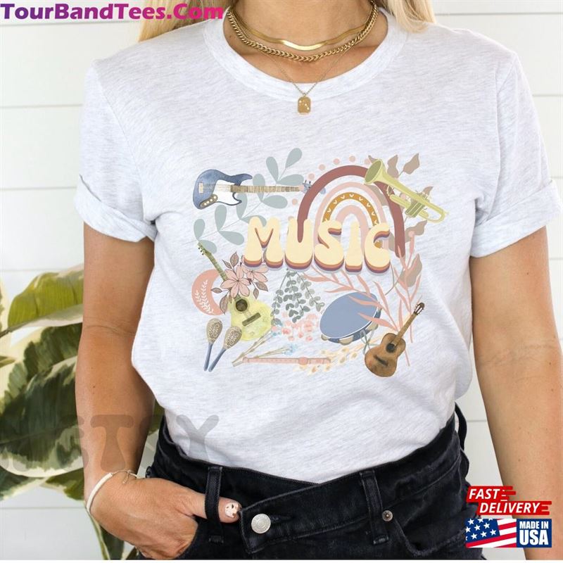 Boho Music Shirt Teacher Floral Tshirt Gift Classic Unisex 29Uf118774 – Utopia Fashion