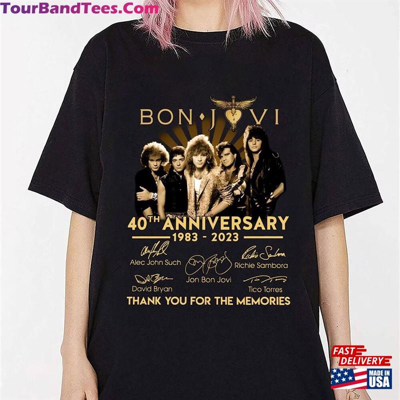 Bon Jovi 40Th Anniversary Thank Memories All Size Shirt Fan Gifts Unisex T-Shirt 29Uf123805 – Utopia Fashion