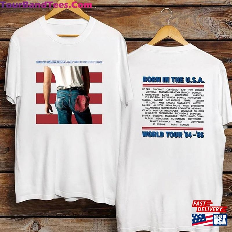 Bruce Springsteen Born In The Usa World Tour Shirt T-Shirt Unisex 29Uf123493 – Utopia Fashion