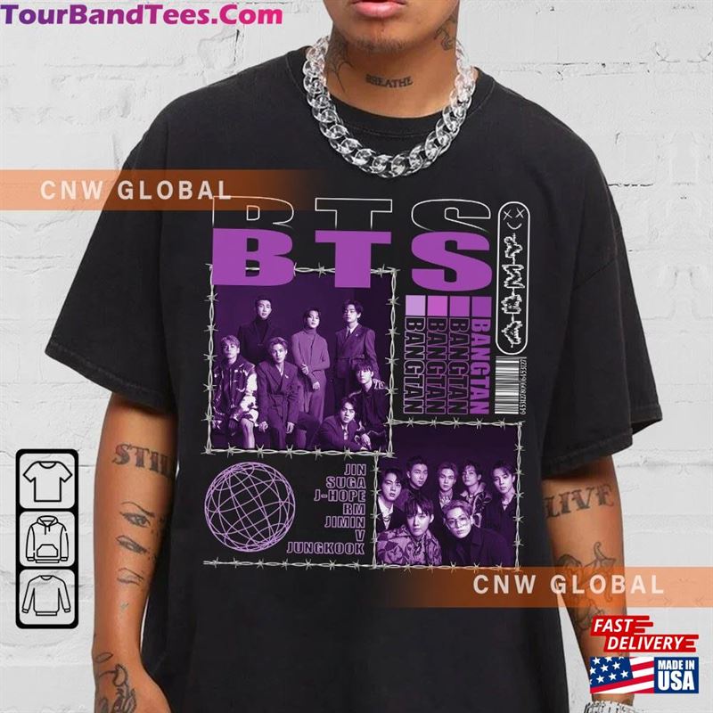 Bts Kpop Shirt Jin Suga J Hope Rm Jimin V Jungkook Merch Bangtan Army Tee Unisex T-Shirt 29Uf122800 – Utopia Fashion