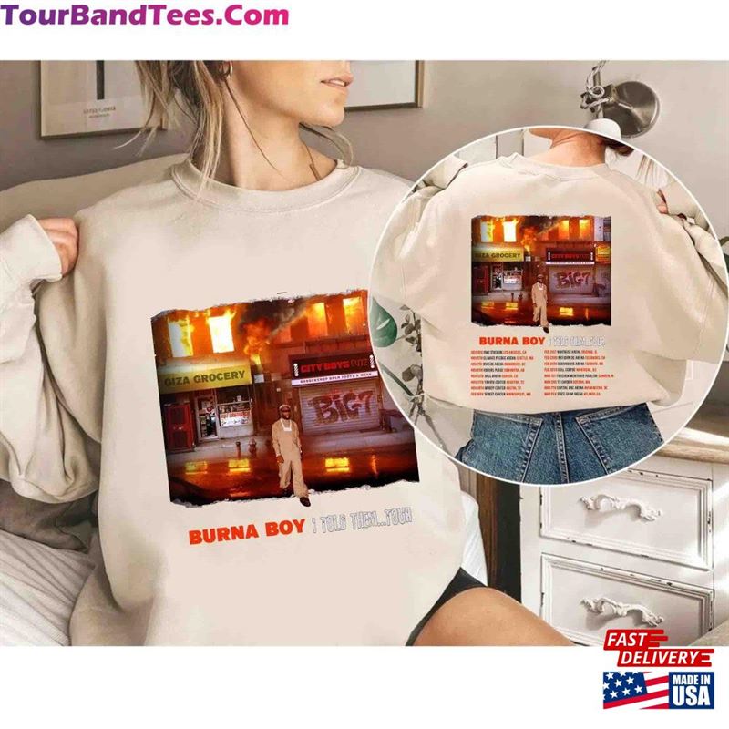 Burna Boy I Told Them Tour Shirt Fan Concert Tee Sweatshirt Unisex 29Uf124283 – Utopia Fashion