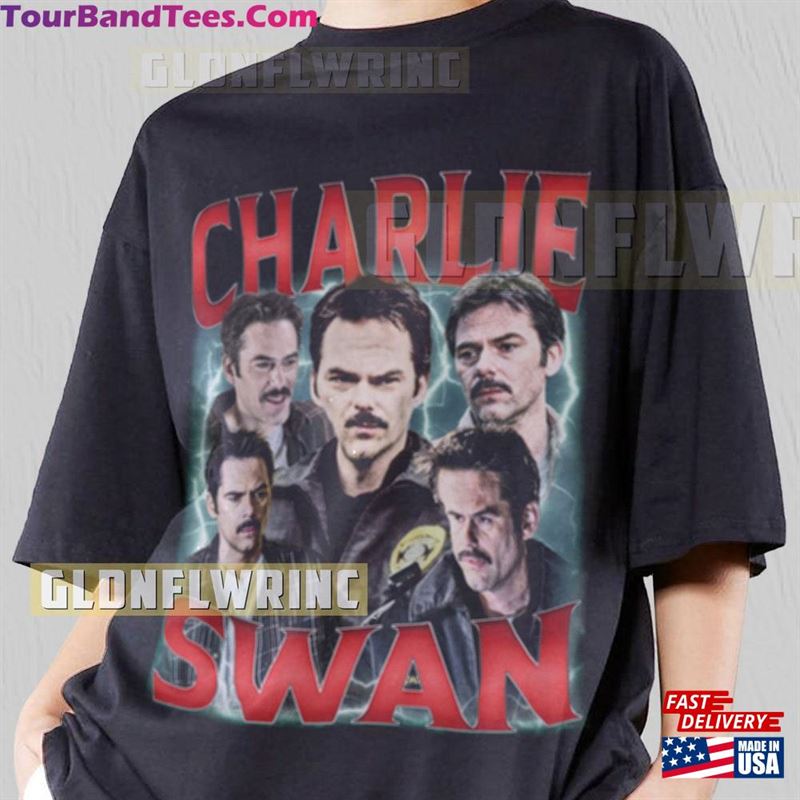 Charlie Swan Shirt American Actor Movie Character Billy Burke Grapich Tee Vintage 90’S Retro Bootleg Sweatshirt Fm110 T-Shirt Unisex 29Uf136955 – Utopia Fashion