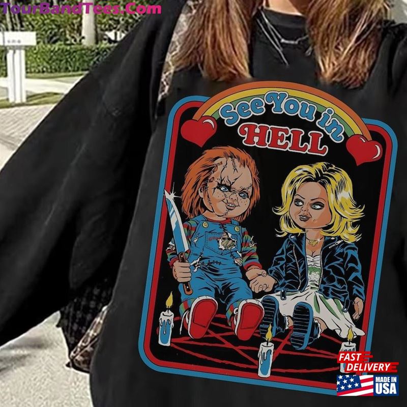 Chucky And Bride See You In Hell Vintage Halloween Shirt 90S Crewneck Sweatshirt Hoodie Unisex 29Uf131798 – Utopia Fashion