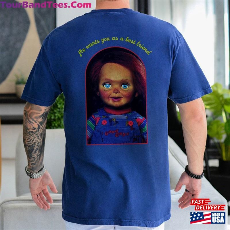 Chucky From Child’S Play T-Shirt Heavyweight Front Back Unisex Logo Doll Box Horror Movie Shirt Classic 29Uf123721 – Utopia Fashion