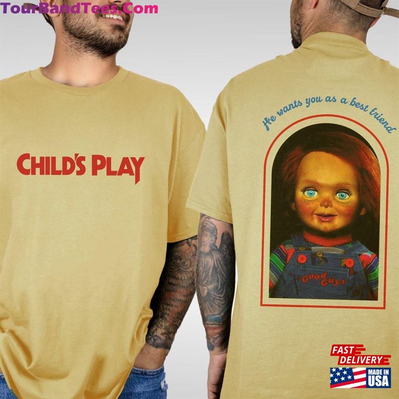 Chucky From Child’S Play T-Shirt Heavyweight Front Back Unisex Logo Doll Box Horror Movie Shirt Classic 29Uf123721 – Utopia Fashion