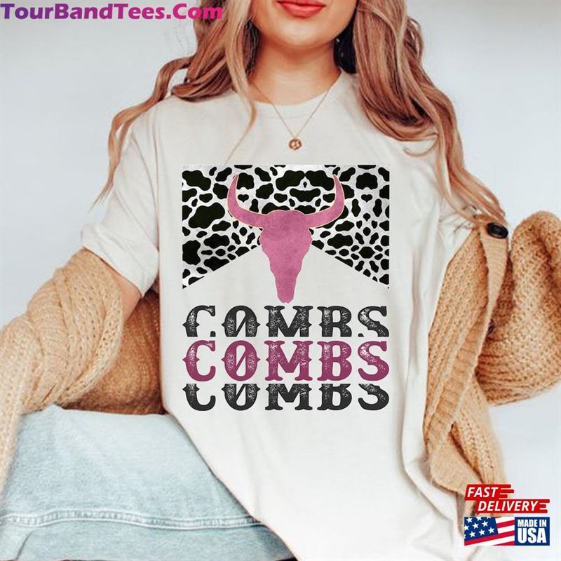 Combs Bull Skull Shirt Country Music Tee Concert T-Shirt Sweatshirt 29Uf122143 – Utopia Fashion