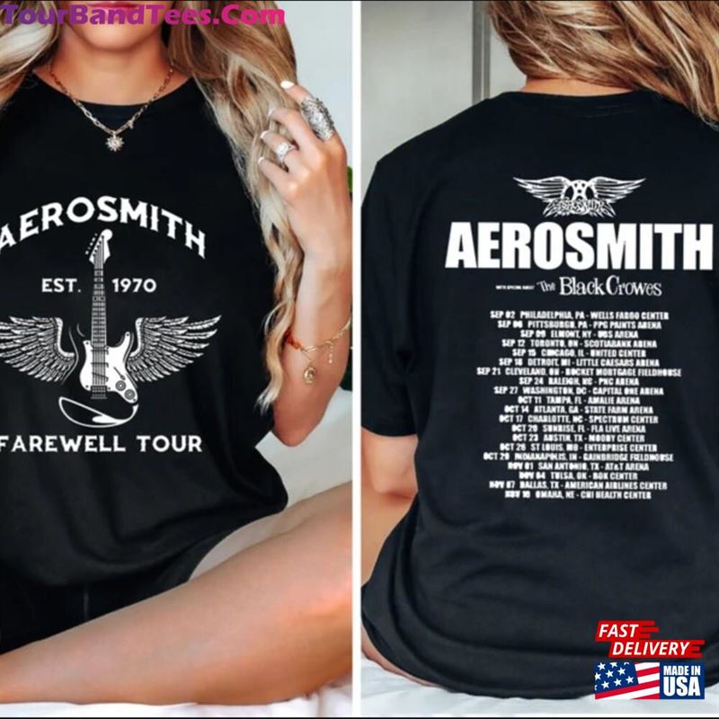 Comfort Colors Aerosmith Peace Out Farewell Tour With The Black Crowes Shirt Band Fan Unisex T-Shirt 29Uf123155 – Utopia Fashion