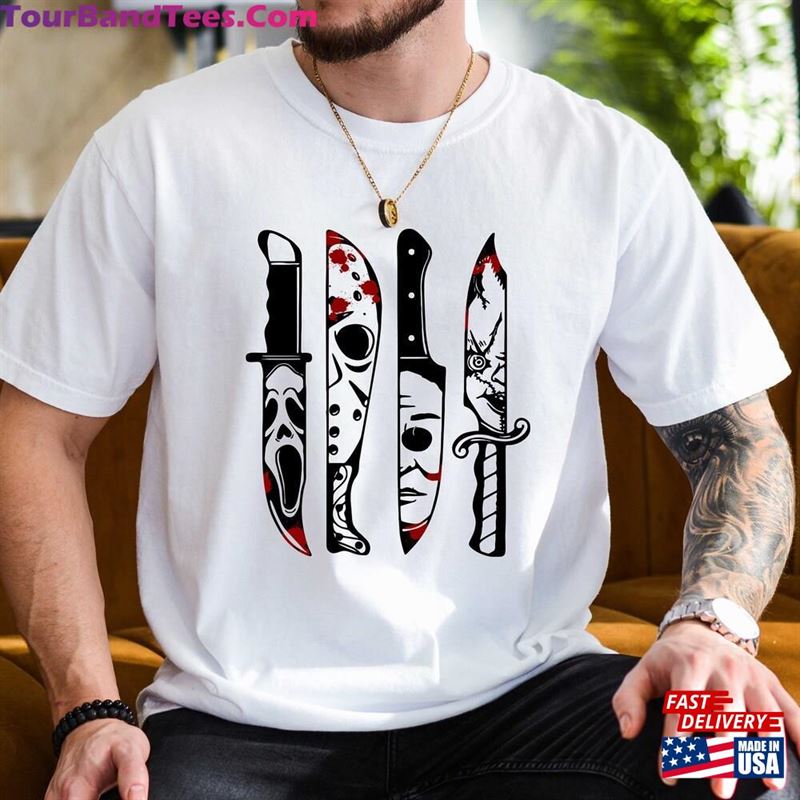 Comfort Colors Halloween Horror Movie Characters In Knives Shirt Unisex Sweatshirt 29Uf124038 – Utopia Fashion