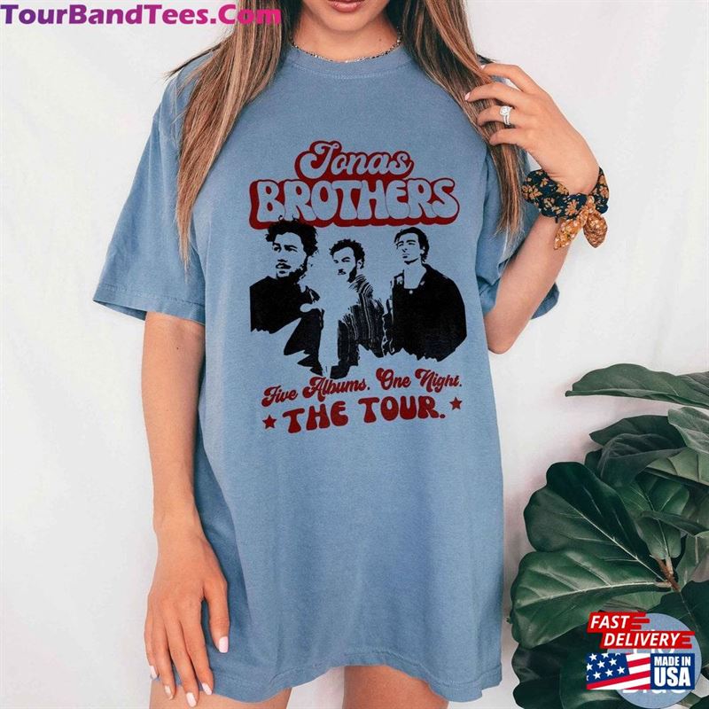 Comfort Colors Jonas Brothers Shirt Five Albums One Night Tour Joe Homage Classic Hoodie 29Uf122490 – Utopia Fashion