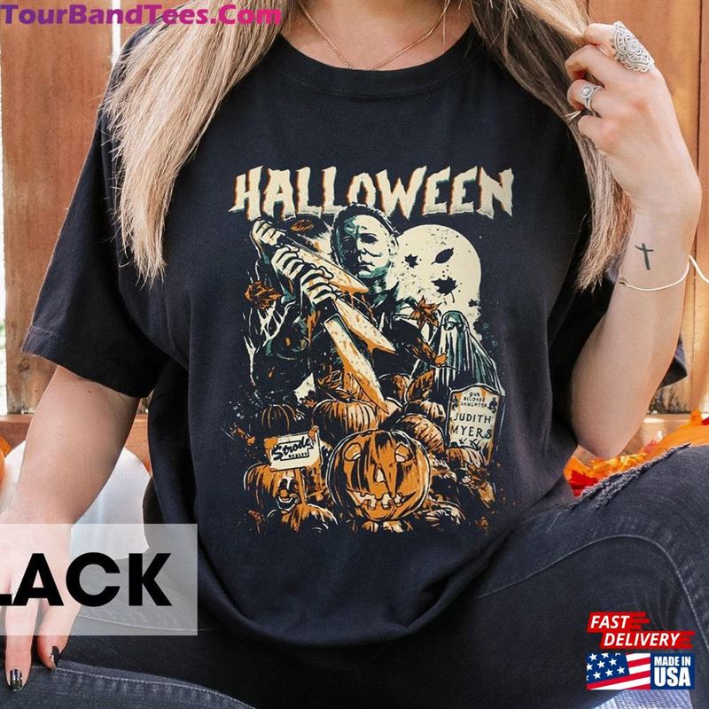 Comfort Colors Michael Myers Shirt Halloween Party Horror Movie Tee Hoodie T-Shirt 29Uf123848 – Utopia Fashion